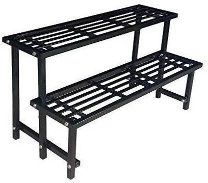 Acrylic Design Art Metal Planter Display Stand (2 Tier) Plant Container Set