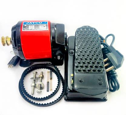 JAYCO Sewing Machine Motor (COPPER WINDING) with Heavy Quality Speed Controller -RED - Electric Sewing Machine