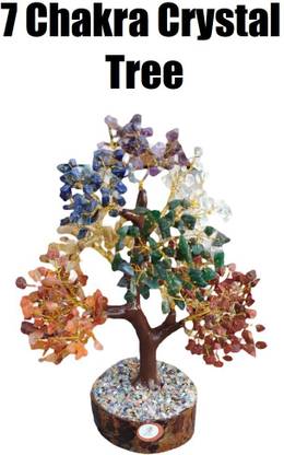 jupiter speaks 7 Chakra Crystal Tree 500 Beads For Vastu & Feng Sui Decorative Showpiece  -  28 cm