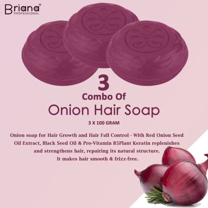Briana Professional Onion Bath soap For Handmade Natural Antiseptic Deep Pore Cleansing (100g)