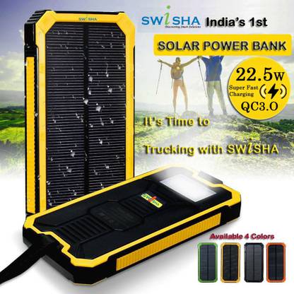 swisha Portable 22.5W Fast Charging Solar Power Bank MPPT Solar Charge Controller