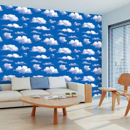 Flipkart SmartBuy 200 cm 3D Blue sky Wallpaper - Self-adhesive and waterproof wallpaper(200CM X45CM) Self Adhesive Sticker