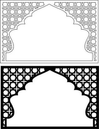 sticker bazzar 54 cm temple stencil pattern design Removable Sticker