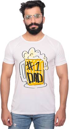Graphic Print Men White T-Shirt