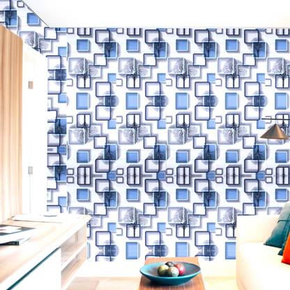 Alpha Design Vinyl Abstract Blue Wallpaper