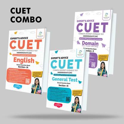 Expert’s Advice NTA CUET(UG) Combo Of 3 Books - English, Domain & General Test with Solved Question Bank and Practice Papers (Entrance Exam Preparation Book 2022)  - For 2022 2023