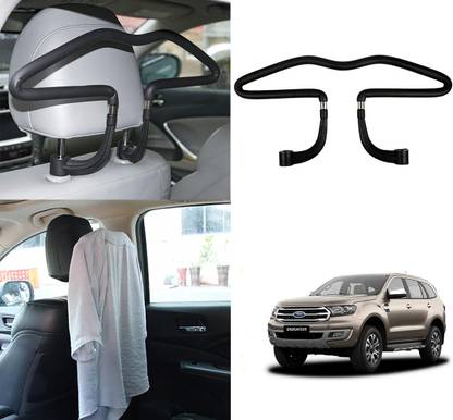 Oshotto Stainless Steel Car Coat Hanger For Ford Endeavour - Black Car Coat Hanger