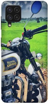 UMPRINT Back Cover for Samsung Galaxy F22, Royel Enfield Bike Classic Bike Printed Back Cover