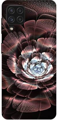 UMPRINT Back Cover for Samsung Galaxy F22, Black Rose Flower Printed Back Cover