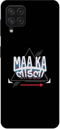 UMPRINT Back Cover for Samsung Galaxy F22, Maa Ka Ladla Text Printed Back Cover