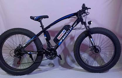 ShantiA1 Electric fat tyre mountain bicycle 21 Gear Dual Suspension Electric Cycle 700C T (inch) Fat Tyre Cycle
