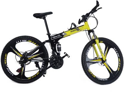 Track Jack Foldable Cycle 17" Frame, 21 Gear, 26"T Dual Disc Brakes Bicycle 26 T (inch) Mountain Cycle