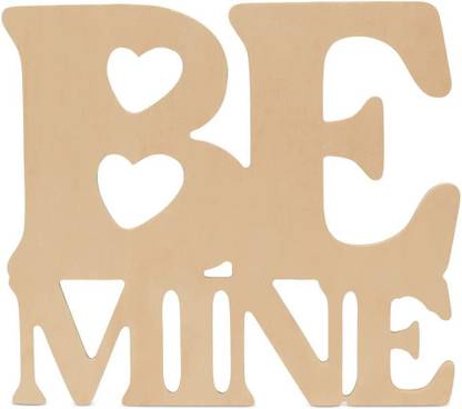 Whittlewud Beige Be Mine Wood Cutouts (12 x 10) In 1 pcs Wood Sign for Valentines Day