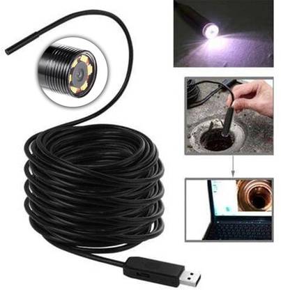 Qaz AN99 Borescope 2-in-1 Interface Waterproof Flexible Wire 5.5mm Inspection Camera Security Camera