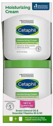 Cetaphil Moisturizing Cream For Very Dry To Dry Skin Sensitive Skin 566 gm x 2 pack
