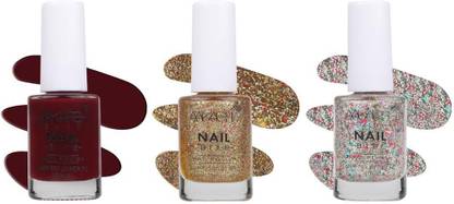 Aakarsh Set Of 3 Nailpolish (27,67,71) Multicolor