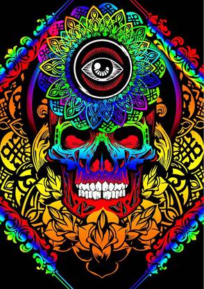 Trippy Psychedelic Hd Matte Finish Poster Paper Print