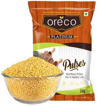 oreco Yellow Moong Dal (Split) (Moong Dhuli, 1KG Pack)