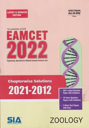 EAMCET TS 2022 Zoology Chapterwise Solutions 2021-2012 Latest & Updated Edition