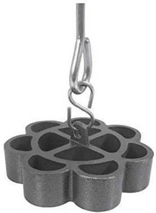 PowerJar Non Stick Aluminium Rose Cookie Maker Mould Cookie Maker 0.5 kg Roaster (Black) 50 kg Roaster