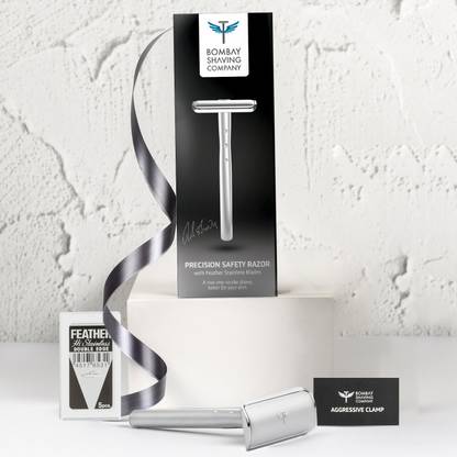 BOMBAY SHAVING COMPANY Precision Safety Razor | Smooth, One-stroke shave | Suitable for Sensitive Skin | Beginner-friendly| Made in India, Men