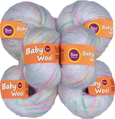 KNIT KING M.G ENTERPRISE Premium 100% Acrylic Multi Cream Pie (6 pc) Art-DFD