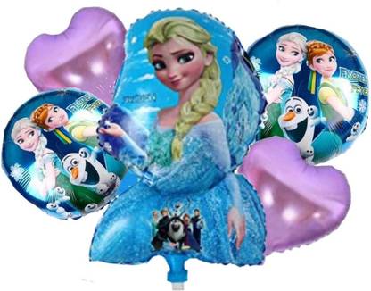 Fun Affairs Printed Frozen Princess Anna Elsa Character Balloon for Kids Birthday Party Celebrations Airwalker