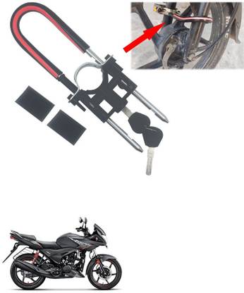 AutoGnix Computerised Wave Key Bike Front Shocker Lock Wheel Lock Bike Front Shocker Lock Wheel Lock For Ignitor U Lock
