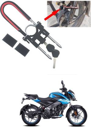 AutoGnix Computerised Wave Key Bike Front Shocker Lock Wheel Lock Bike Front Shocker Lock Wheel Lock For Pulsar NS 125 Wheel Lock