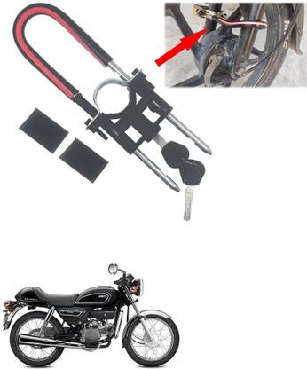 Qiisx Computerised Wave Key Bike Front Shocker Lock Wheel Lock Bike Front Shocker Lock Wheel Lock For Splendor Pro Wheel Lock