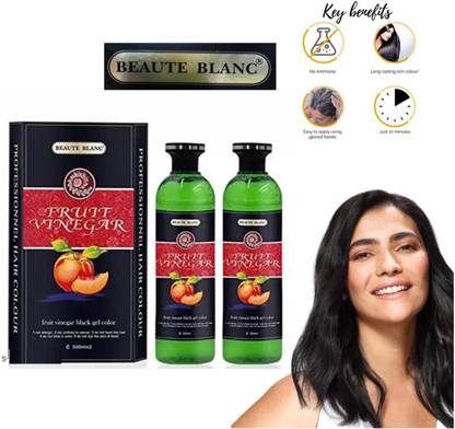 BEAUTE BLANC FRUIT VINEGAR BLACK COLOR SET OF 1 , NATURAL BLACK