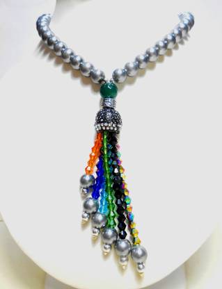 Jain Beads Beads with Multi Color Crystals Mala Beads, Crystal Crystal