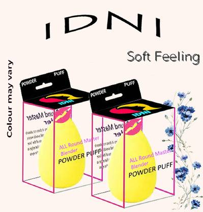 IDNI Professional Yellow Beauty Blender Makeup Sponges (2pc) O036