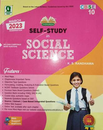 Evergreen Cbse Self-Study In Social Science - Class 10 - For 2023 Exams