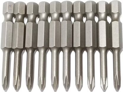 Mass Pro PH1* Electric Screwdriver Bit 10Pcs 1/4" Hex Shank Length 50mm Magnetic Phillips Screwdriver Bit Set