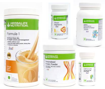 Herbalife Nutrition FORMULA1ORANGE 500PROTIEN200GAFRESHENERGY DRINK LEMON 50 + CELL U LOSS + F2 Whey Protein