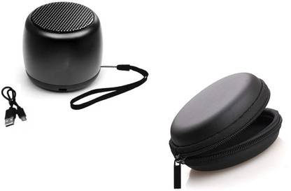 Zohlo Coin-Sized Portable Wireless Bluetooth With Zip Case Pouch 2 W Bluetooth Speaker