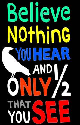 Wall gallery 45.72 cm Life Teaching , Quote Truth, belive Instinct, mind instinct Glowing Sticker Self Adhesive Sticker