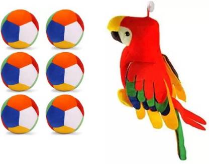 KPN 6pc soft ball and parrot  - 30 cm
