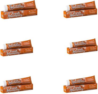 Modicare Fresh Moments Ayurvedic Toothpaste Orange, 100gm each, Pack of 6 Toothpaste