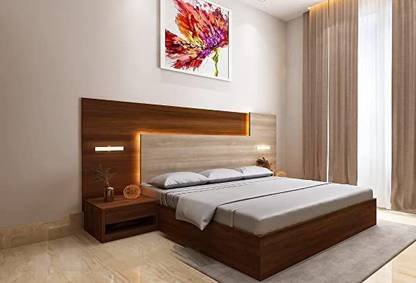 JAI MAA DURGA EXPORT Engineered Wood King Box Bed