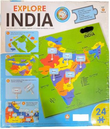 SABIRAT Explore India, Learn About The States, Capitals And Union Territories Of India Party & Fun Games Board Game