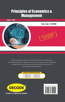 Principles of Economics and Management for GTU University (IV- CSE/IT -3140709)