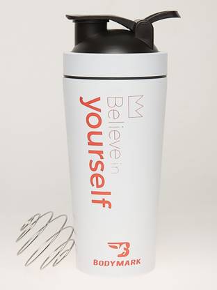 Bodymark Stainless Steel Shaker Bottle with Spring Ball 750 ml Shaker