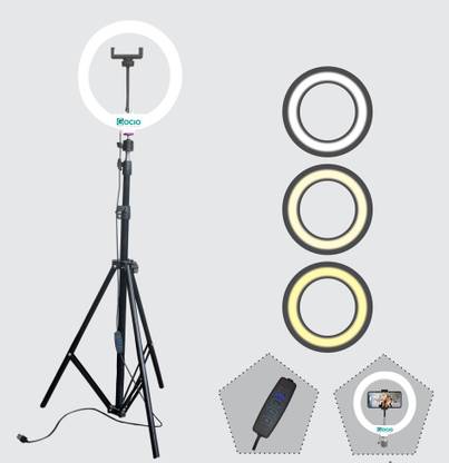 GOCIO 10"LED ring light with tripod stand for reels, selfie with Phone Holder 5600 lx Camera LED Light