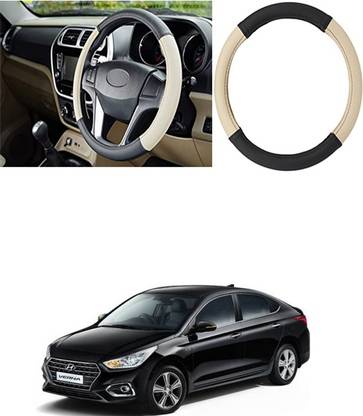 Etradezone Hand Stiched Steering Cover For Hyundai Fluidic Verna
