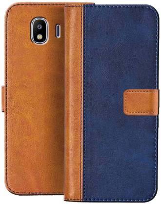 Luxury Counter Flip Cover for Samsung Galaxy J4 Premium Quality |Dual Stiched |Complete Protection| Back Cover