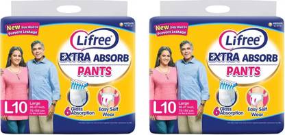 LIFREE Adult Dry Pants Adult Diaper Large (20 Pieces) Adult Diapers - L