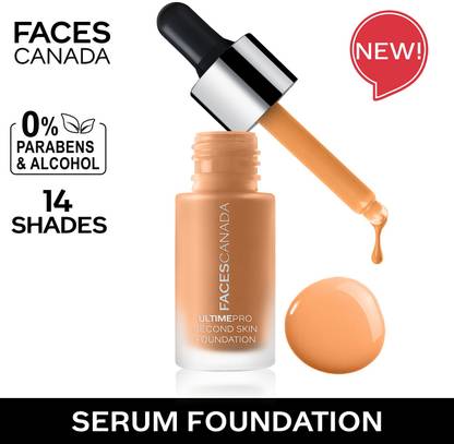 FACES CANADA Ultime Pro Second Skin | Non-Oily Natural Matte Finish Serum Foundation