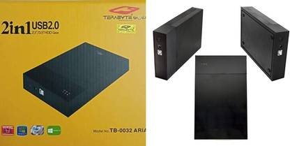 TERABYTE USB 2.0 2in1 Hard Disk Desktop Casing 2.5" and 3.5" for HDD Sata Dual 3.5 inch Hard Drive Enclosure USB 2.0 External 2.5 inch & 3.5 inch 2in1 Desktop Casing